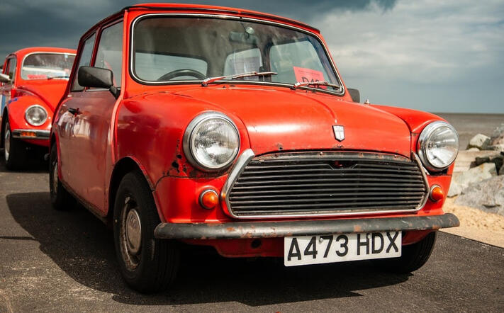 Working on the car whenever possible, we were able to get it roadworthy within just three months. 24 hours after passing its first MOT for 21 years, it was pressed into the Ipswich to Felixstowe Rally 2019. Here&#39;s the car, posing on the prom.
